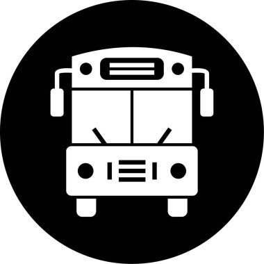 bus simgesi vektör illüstrasyonu