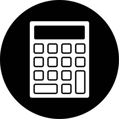 hesap makinesi simgesi, vektör illüstrasyonu