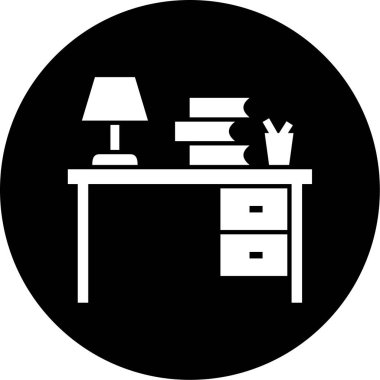 Masa. Web simgesi basit illüstrasyon