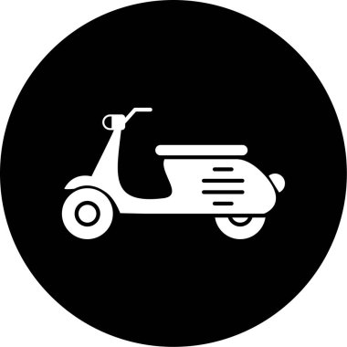 Modern motosiklet simgesinin vektör çizimi