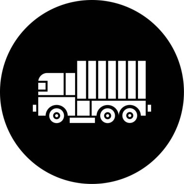 kamyon simgesi, vektör illüstrasyonu