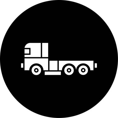 kamyon simgesi, vektör illüstrasyonu