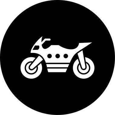 motosiklet simgesi vektör illüstrasyonu
