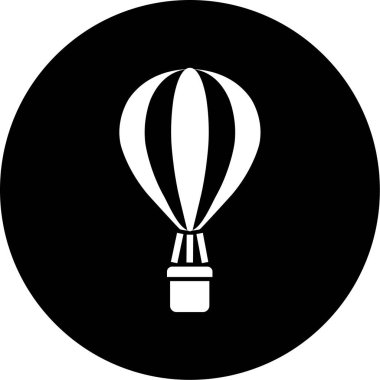 sıcak hava balonu simgesi, vektör illüstrasyonu