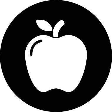 Elma. Web simgesi basit illüstrasyon