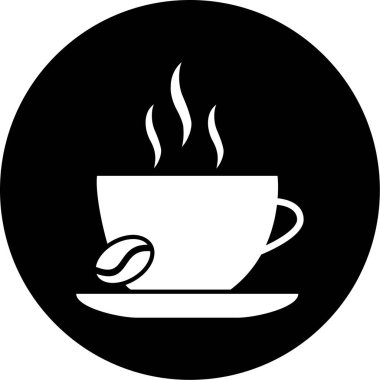 kahve fincanı simgesi, vektör illüstrasyonu