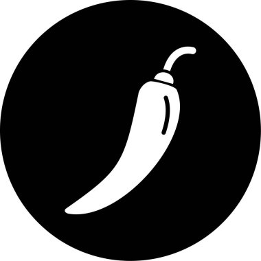 Chili simge vektör illüstrasyonu