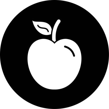 Elma. Web simgesi basit illüstrasyon