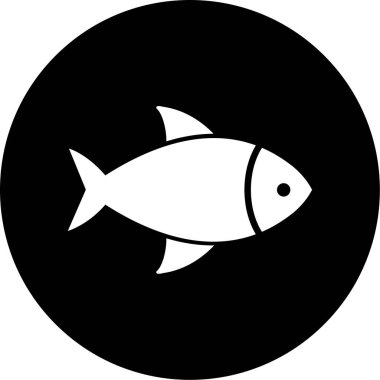 Balık. Web simgesi basit illüstrasyon