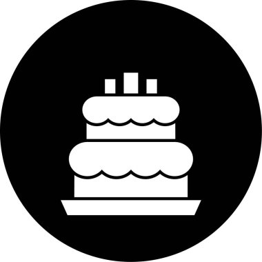 Kek. Web simgesi basit illüstrasyon