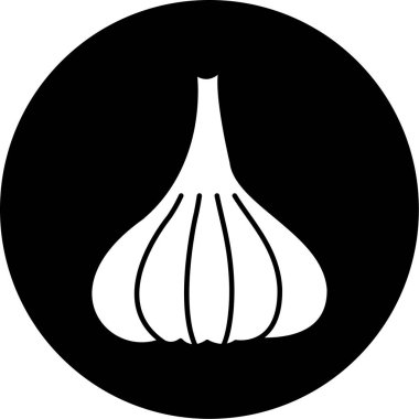 Sarımsak. Web simgesi basit illüstrasyon