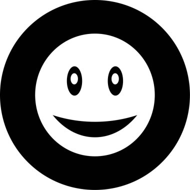 Gülümse. Web simgesi basit illüstrasyon