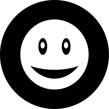 Gülümse. Web simgesi basit illüstrasyon