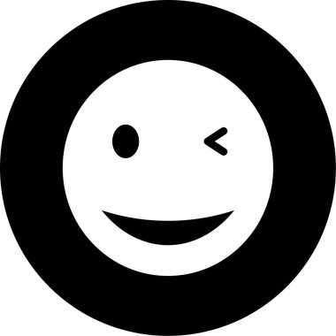 Gülümse. Web simgesi basit illüstrasyon