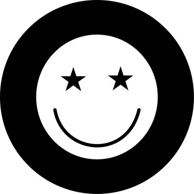 Mutlu bir yüzün vektör çizimi