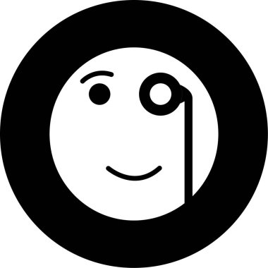 Mutlu bir yüzün vektör çizimi