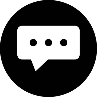 Sohbet balonu simgesi, vektör illüstrasyonu