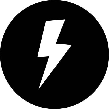 Şimşek simgesinin vektör illüstrasyonu