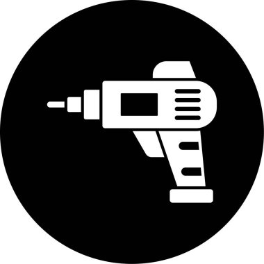 Bir matkap simgesinin vektör illüstrasyonu