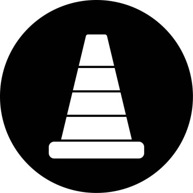 Trafik konisi simgesinin vektör illüstrasyonu