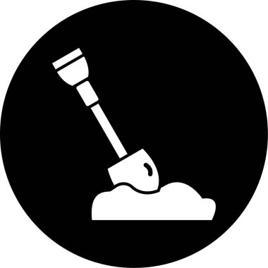 Modern küreğin vektör illüstrasyonu