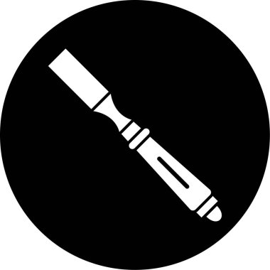 Bir bıçak simgesinin vektör illüstrasyonu