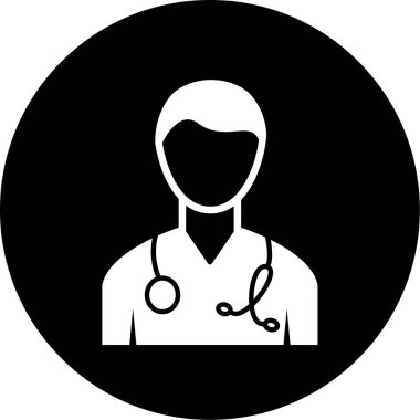 Bir doktor simgesinin vektör çizimi