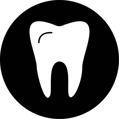 Bir diş simgesinin vektör illüstrasyonu