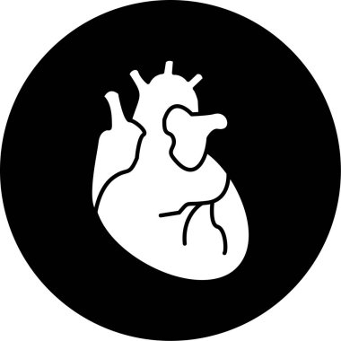 Bir kalp simgesinin vektör illüstrasyonu