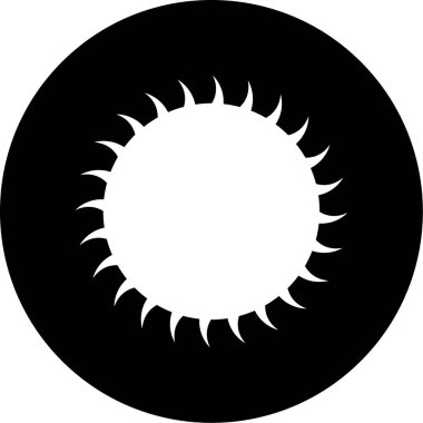 Güneş. Web simgesi basit illüstrasyon