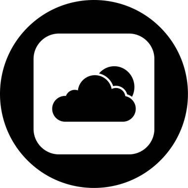 bulut simgesi, vektör illüstrasyonu