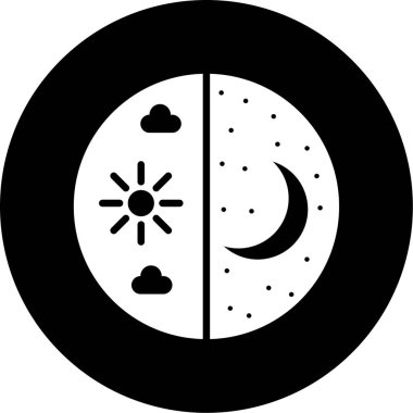 Güneş simgesinin vektör illüstrasyonu