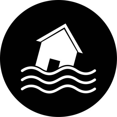 Bir ev simgesinin vektör illüstrasyonu