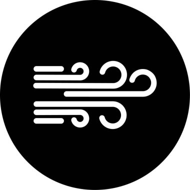 Rüzgâr. Web simgesi basit illüstrasyon