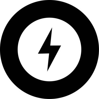 Şimşek simgesinin vektör illüstrasyonu