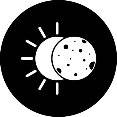 Güneş simgesinin vektör illüstrasyonu