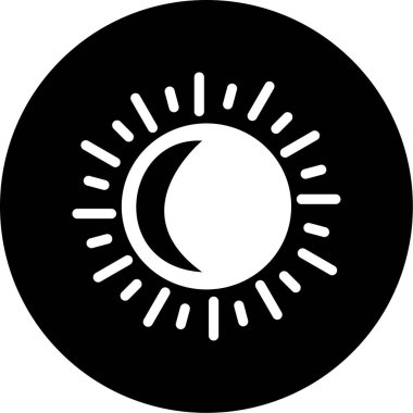 Güneş. Web simgesi basit illüstrasyon
