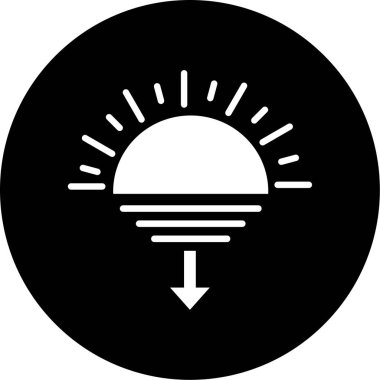 Güneş simgesinin vektör illüstrasyonu