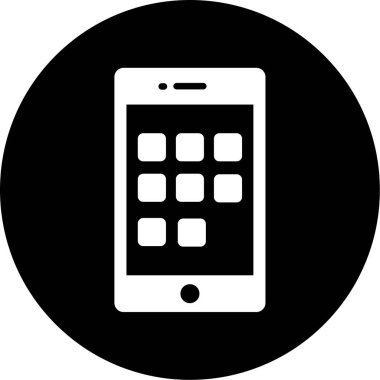 Cep telefonu simgesinin vektör illüstrasyonu