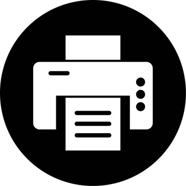 Yazıcı simgesi, vektör illüstrasyonu