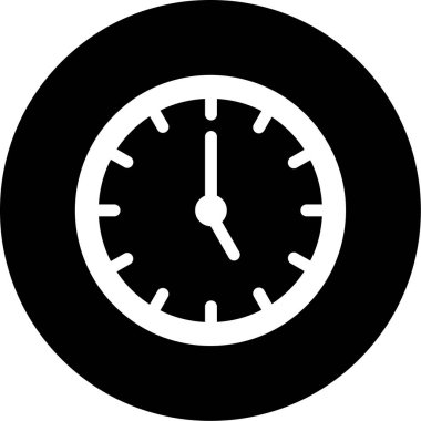 Saat. Web simgesi basit illüstrasyon