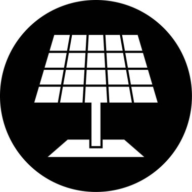 Güneş paneli simgesinin vektör illüstrasyonu