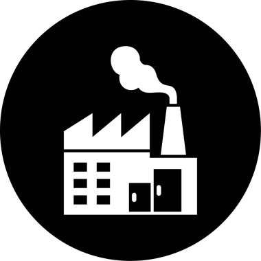 Fabrika simgesinin vektör illüstrasyonu