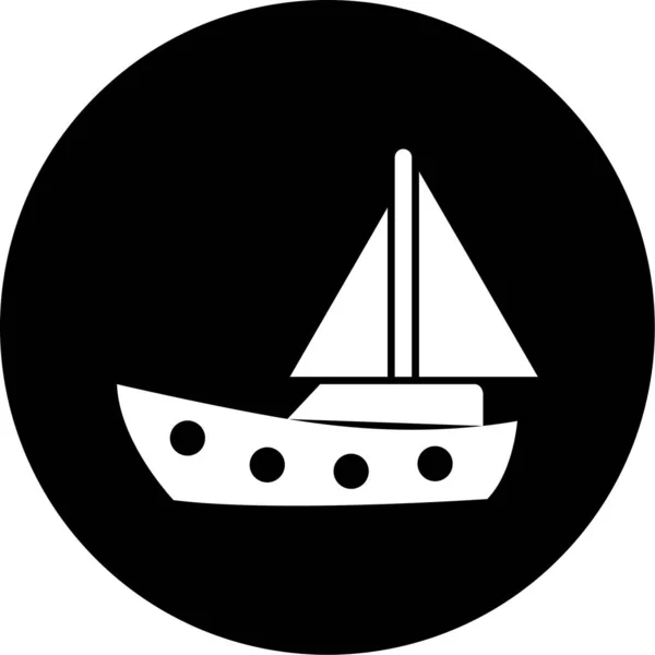 Bir Gemi Simgesinin Vektör Çizimi — Stok Vektör