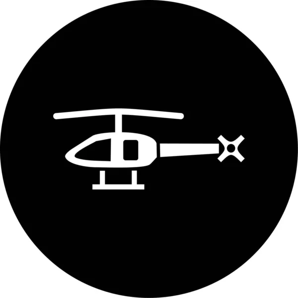Ilustração Vetorial Ícone Helicóptero — Vetor de Stock