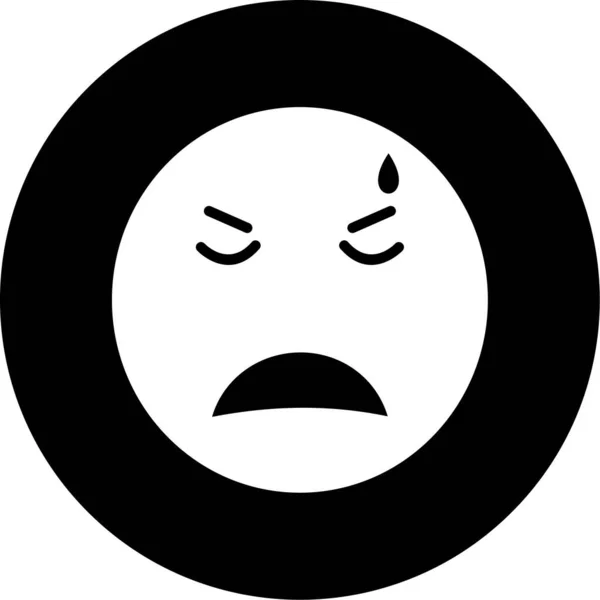 Gesicht Emoticon Symbol Vektorillustration — Stockvektor