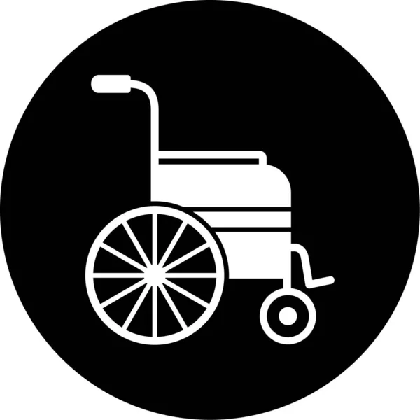 Vektorová Ilustrace Ikony Invalidního Vozíku — Stockový vektor