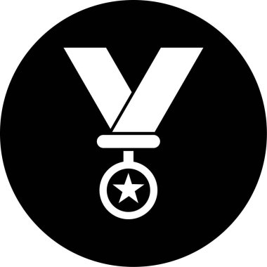 Madalya. Web simgesi basit illüstrasyon