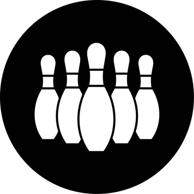 bowling. Web simgesi basit illüstrasyon