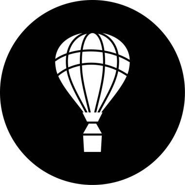 sıcak hava balonu simgesi, vektör illüstrasyonu